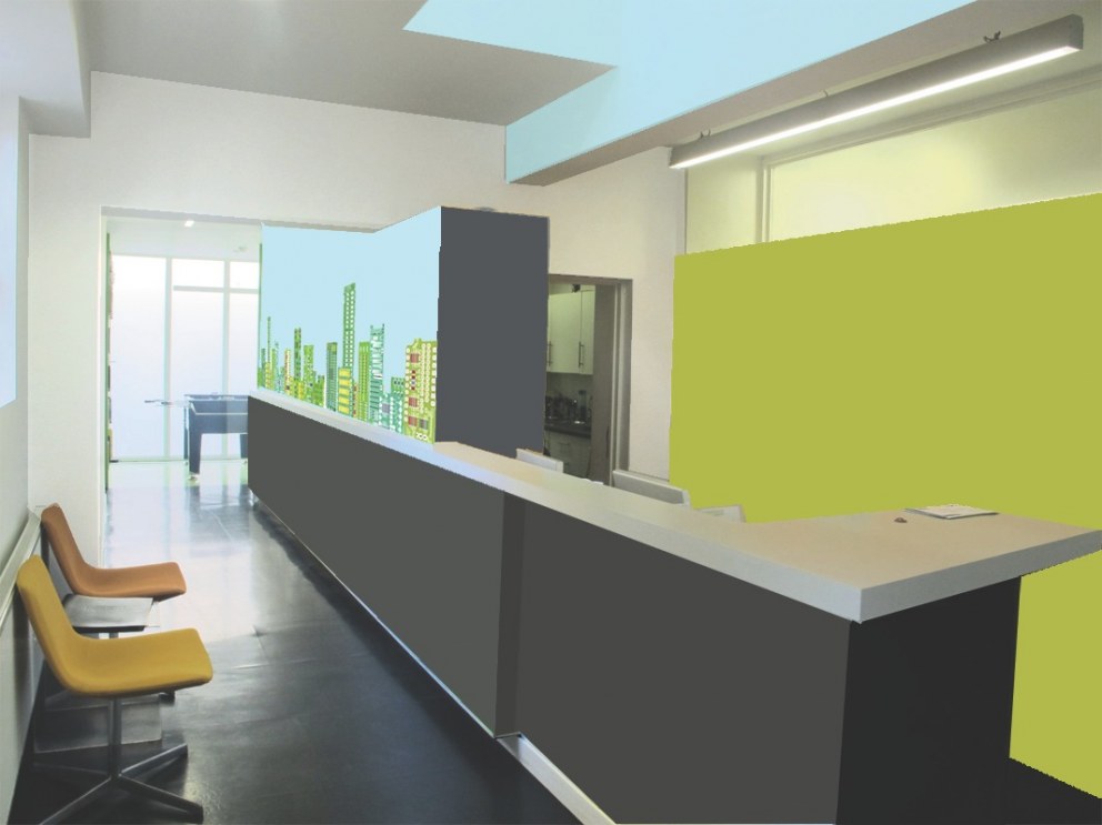 Notion Capital office | reception visual | Interior Designers